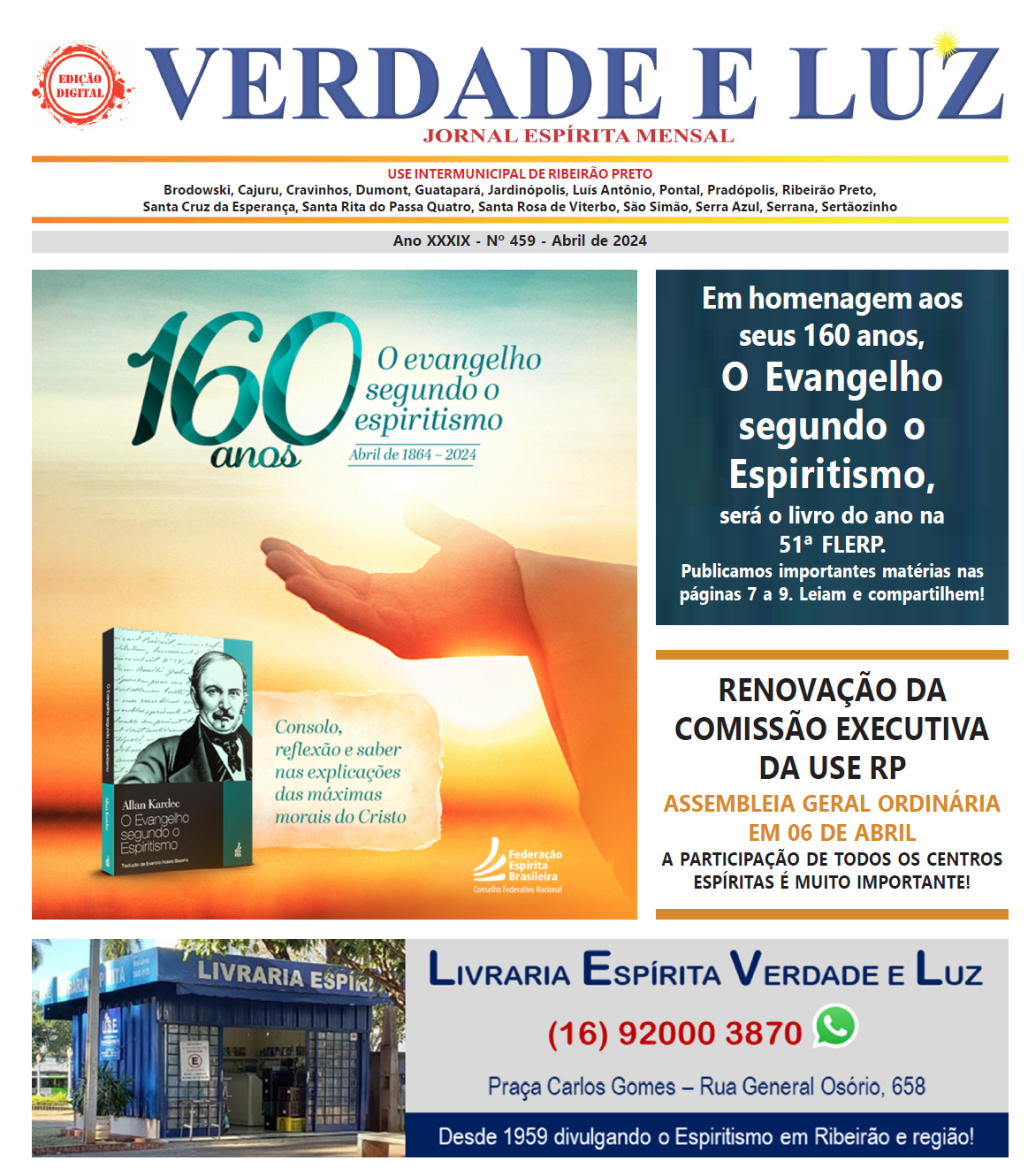 Jornal Verdade e Luz –  04/2024 (Clique Aqui)